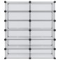 vidaXL Zapatero PP transparente 94,5x36,5x106 cm vidaXL Zapatero PP transparente 94,5x36,5x106 cm
