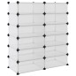 vidaXL Zapatero PP transparente 94,5x36,5x106 cm vidaXL Zapatero PP transparente 94,5x36,5x106 cm