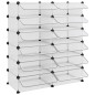 vidaXL Zapatero PP transparente 94,5x36,5x106 cm vidaXL Zapatero PP transparente 94,5x36,5x106 cm