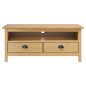 vidaXL Mueble de TV Hill madera maciza pino marrón miel 110x40x47 cm vidaXL Mueble de TV Hill madera maciza pino marrón miel 110x40x47 cm