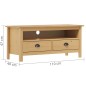 vidaXL Mueble de TV Hill madera maciza pino marrón miel 110x40x47 cm vidaXL Mueble de TV Hill madera maciza pino marrón miel 110x40x47 cm