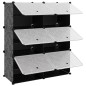 vidaXL Zapatero PP negro 84,5x31x93,5 cm vidaXL Zapatero PP negro 84,5x31x93,5 cm