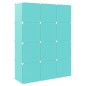 vidaXL Estantería infantil de cubos con 12 compartimentos verde PP vidaXL Estantería infantil de cubos con 12 compartimentos verde PP