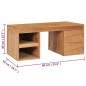 vidaXL Mesa de centro de madera maciza de teca 90x50x40 cm vidaXL Mesa de centro de madera maciza de teca 90x50x40 cm