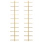 vidaXL Botellero de pared para 10 botellas 2 unidades metal dorado vidaXL Botellero de pared para 10 botellas 2 unidades metal dorado