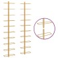 vidaXL Botellero de pared para 10 botellas 2 unidades metal dorado vidaXL Botellero de pared para 10 botellas 2 unidades metal dorado
