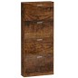 vidaXL Mueble zapatero madera contrachapada roble ahumado 59x17x150 cm vidaXL Mueble zapatero madera contrachapada roble ahumado 59x17x150 cm