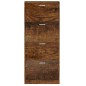 vidaXL Mueble zapatero madera contrachapada roble ahumado 59x17x150 cm vidaXL Mueble zapatero madera contrachapada roble ahumado 59x17x150 cm