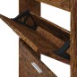 vidaXL Mueble zapatero madera contrachapada roble ahumado 59x17x150 cm vidaXL Mueble zapatero madera contrachapada roble ahumado 59x17x150 cm