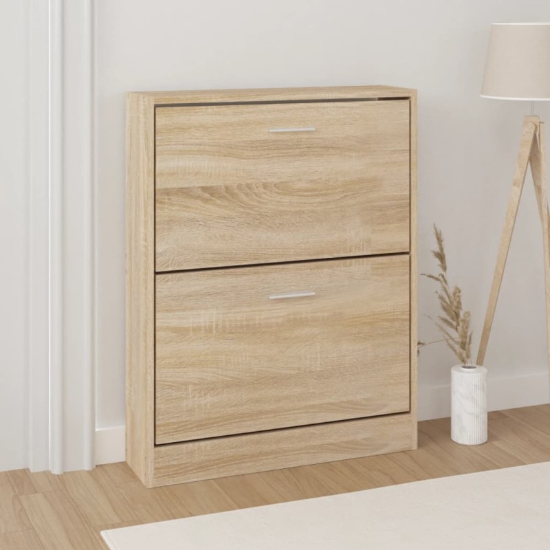vidaXL Mueble zapatero madera contrachapada roble 59x17x81 cm vidaXL Mueble zapatero madera contrachapada roble 59x17x81 cm