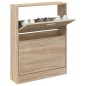 vidaXL Mueble zapatero madera contrachapada roble 59x17x81 cm vidaXL Mueble zapatero madera contrachapada roble 59x17x81 cm