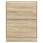 vidaXL Mueble zapatero madera contrachapada roble 59x17x81 cm vidaXL Mueble zapatero madera contrachapada roble 59x17x81 cm