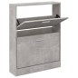 vidaXL Mueble zapatero madera contrachapada gris hormigón 59x17x81 cm vidaXL Mueble zapatero madera contrachapada gris hormigón 59x17x81 cm