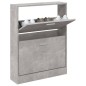 vidaXL Mueble zapatero madera contrachapada gris hormigón 59x17x81 cm vidaXL Mueble zapatero madera contrachapada gris hormigón 59x17x81 cm