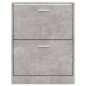 vidaXL Mueble zapatero madera contrachapada gris hormigón 59x17x81 cm vidaXL Mueble zapatero madera contrachapada gris hormigón 59x17x81 cm