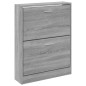 vidaXL Mueble zapatero madera contrachapada gris Sonoma 59x17x81 cm