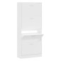 vidaXL Mueble zapatero madera contrachapada blanco 63x24x147 cm vidaXL Mueble zapatero madera contrachapada blanco 63x24x147 cm