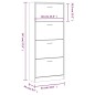 vidaXL Mueble zapatero madera contrachapada blanco 63x24x147 cm vidaXL Mueble zapatero madera contrachapada blanco 63x24x147 cm