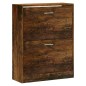 vidaXL Mueble zapatero madera contrachapada roble ahumado 63x24x81 cm vidaXL Mueble zapatero madera contrachapada roble ahumado 63x24x81 cm