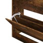 vidaXL Mueble zapatero madera contrachapada roble ahumado 63x24x81 cm vidaXL Mueble zapatero madera contrachapada roble ahumado 63x24x81 cm