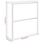 vidaXL Mueble zapatero con espejo 2 niveles blanco brillo 63x17x67 cm vidaXL Mueble zapatero con espejo 2 niveles blanco brillo 63x17x67 cm