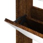 vidaXL Mueble zapatero y espejo 3 niveles roble ahumado 63x17x102,5 cm vidaXL Mueble zapatero y espejo 3 niveles roble ahumado 63x17x102,5 cm
