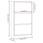 vidaXL Mueble zapatero y espejo 3 niveles roble ahumado 63x17x102,5 cm vidaXL Mueble zapatero y espejo 3 niveles roble ahumado 63x17x102,5 cm