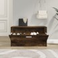 vidaXL Banco zapatero madera contrachapada roble ahumado 80x24x45 cm