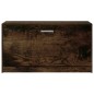 vidaXL Banco zapatero madera contrachapada roble ahumado 80x24x45 cm