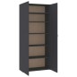 vidaXL Mueble zapatero de madera contrachapada gris 80x35,5x180 cm vidaXL Mueble zapatero de madera contrachapada gris 80x35,5x180 cm