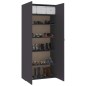 vidaXL Mueble zapatero de madera contrachapada gris 80x35,5x180 cm vidaXL Mueble zapatero de madera contrachapada gris 80x35,5x180 cm