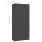vidaXL Mueble zapatero de madera contrachapada gris 80x35,5x180 cm vidaXL Mueble zapatero de madera contrachapada gris 80x35,5x180 cm