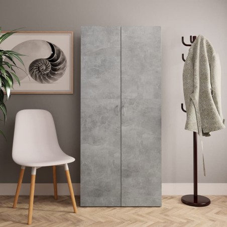 vidaXL Mueble zapatero madera contrachapada gris 80x35,5x180 cm