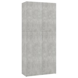 vidaXL Mueble zapatero madera contrachapada gris 80x35,5x180 cm