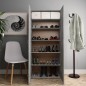 vidaXL Mueble zapatero madera contrachapada gris 80x35,5x180 cm vidaXL Mueble zapatero madera contrachapada gris 80x35,5x180 cm