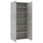 vidaXL Mueble zapatero madera contrachapada gris 80x35,5x180 cm vidaXL Mueble zapatero madera contrachapada gris 80x35,5x180 cm