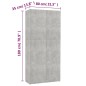 vidaXL Mueble zapatero madera contrachapada gris 80x35,5x180 cm vidaXL Mueble zapatero madera contrachapada gris 80x35,5x180 cm