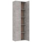 vidaXL Armario de oficina de contrachapado gris hormigón 60x32x190 cm vidaXL Armario de oficina de contrachapado gris hormigón 60x32x190 cm