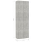 vidaXL Armario de oficina de contrachapado gris hormigón 60x32x190 cm vidaXL Armario de oficina de contrachapado gris hormigón 60x32x190 cm