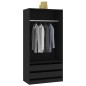 vidaXL Armario de madera contrachapada negro 100x50x200 cm