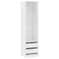 vidaXL Armario con cajones de madera contrachapada blanco 50x50x200 cm