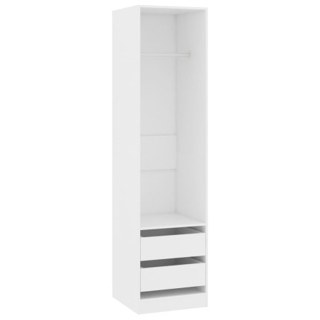 vidaXL Armario con cajones de madera contrachapada blanco 50x50x200 cm