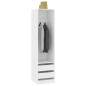 vidaXL Armario con cajones de madera contrachapada blanco 50x50x200 cm