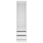 vidaXL Armario con cajones de madera contrachapada blanco 50x50x200 cm