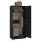 vidaXL Armario de madera contrachapada negro 90x52x200 cm