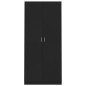 vidaXL Armario de madera contrachapada negro 90x52x200 cm