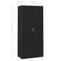 vidaXL Armario de madera contrachapada negro 90x52x200 cm