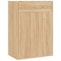 vidaXL Mueble zapatero de madera contrachapada color roble 60x35x84cm