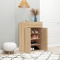 vidaXL Mueble zapatero de madera contrachapada color roble 60x35x84cm vidaXL Mueble zapatero de madera contrachapada color roble 60x35x84cm