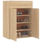 vidaXL Mueble zapatero de madera contrachapada color roble 60x35x84cm vidaXL Mueble zapatero de madera contrachapada color roble 60x35x84cm